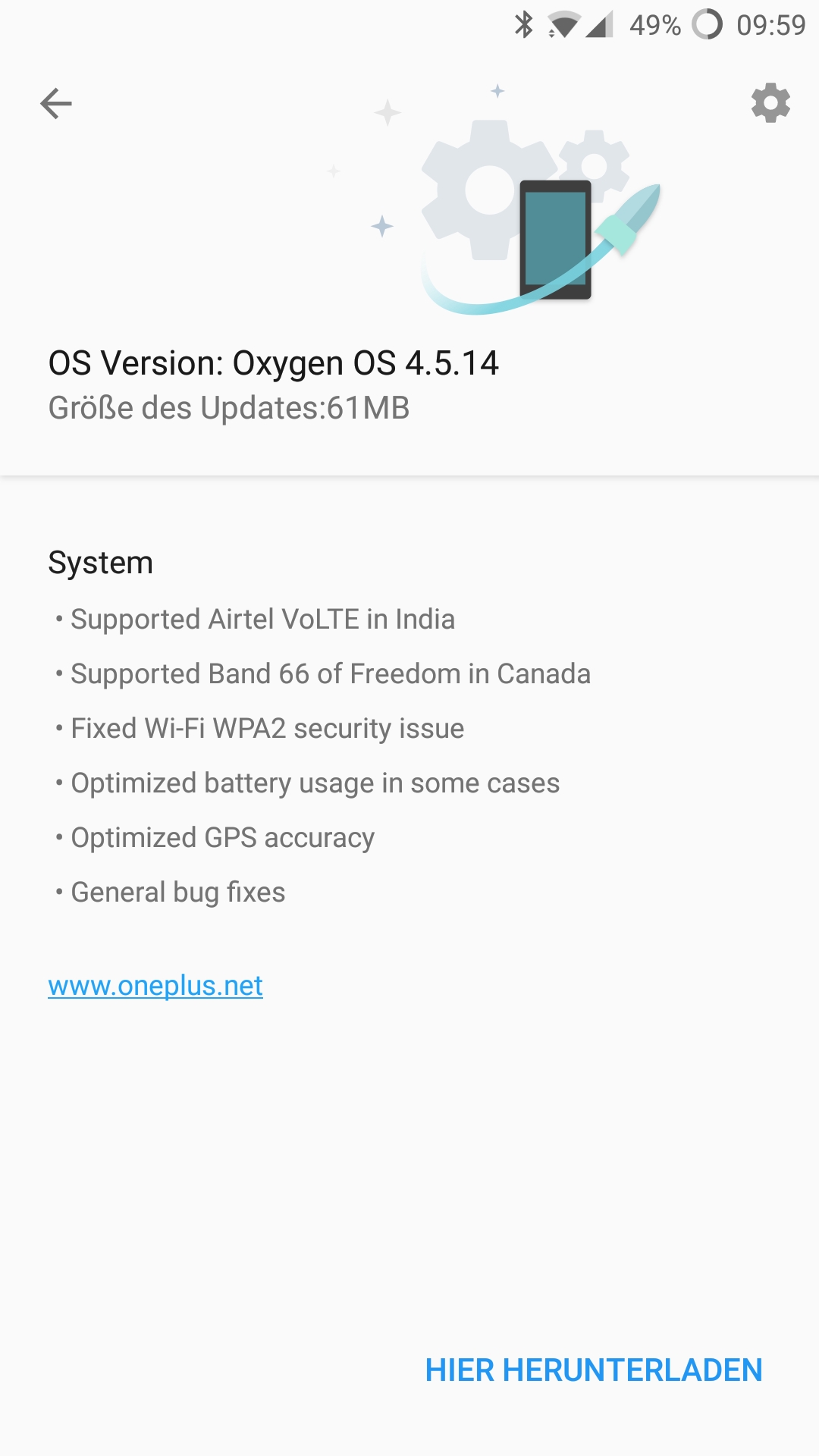 Oneplus 5 Update 4.5.14
