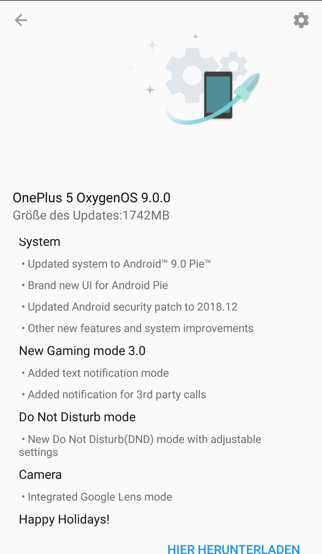 Oneplus 5 - OxygenOS 9.0.0