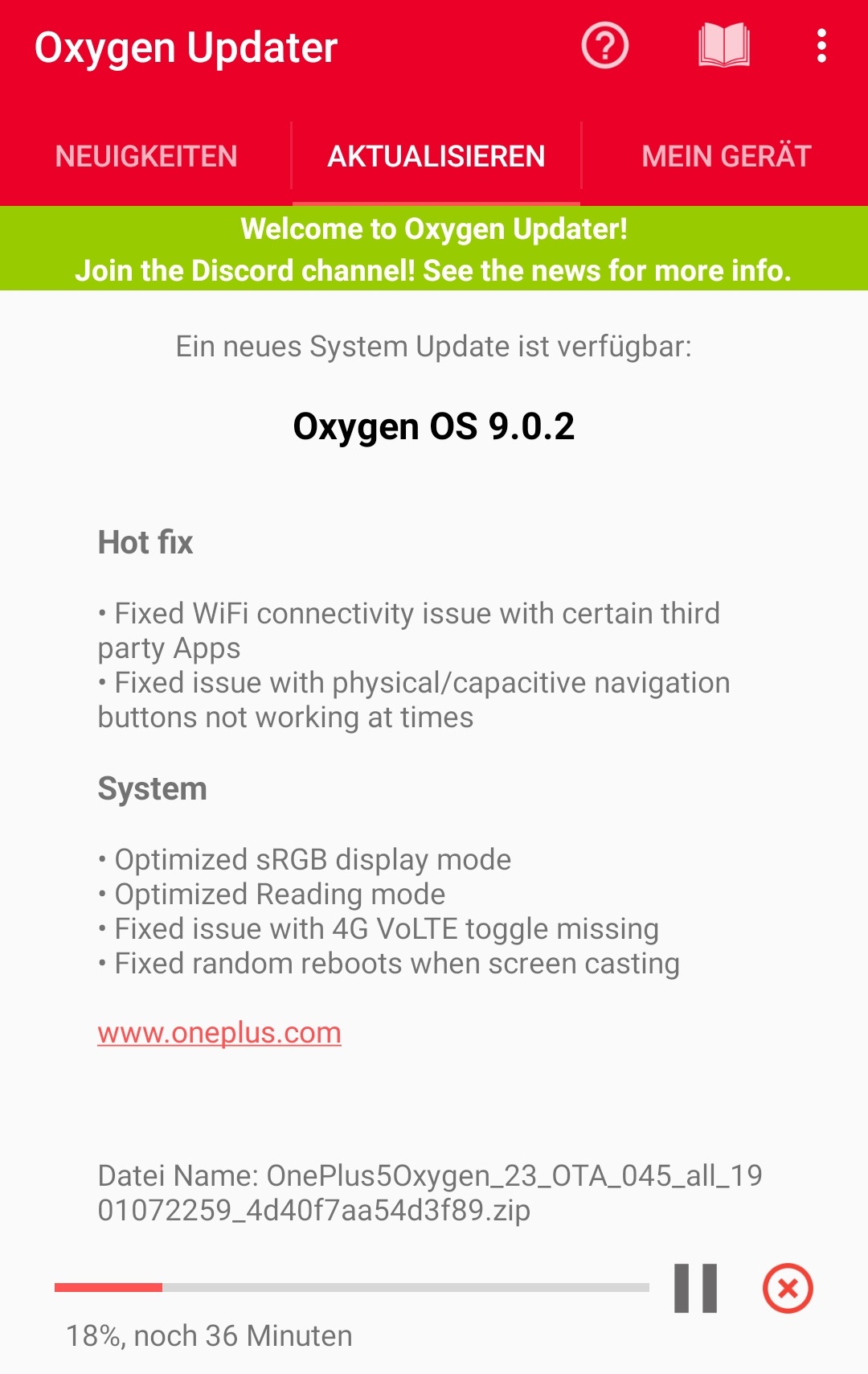 Oneplus 5 - OxygenOS 9.0.2